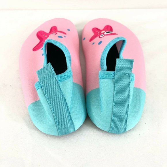 Toddler Girls Water Shoes Slip On Starfish Fabric - Picture 3 of 5